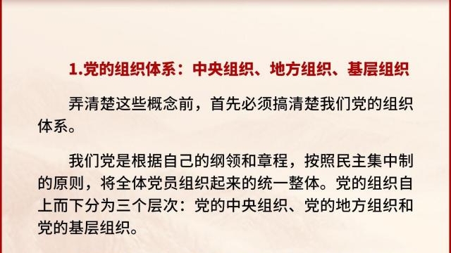 黨支部、黨小組、黨委、黨工委、黨組……這些概念你都清楚嗎